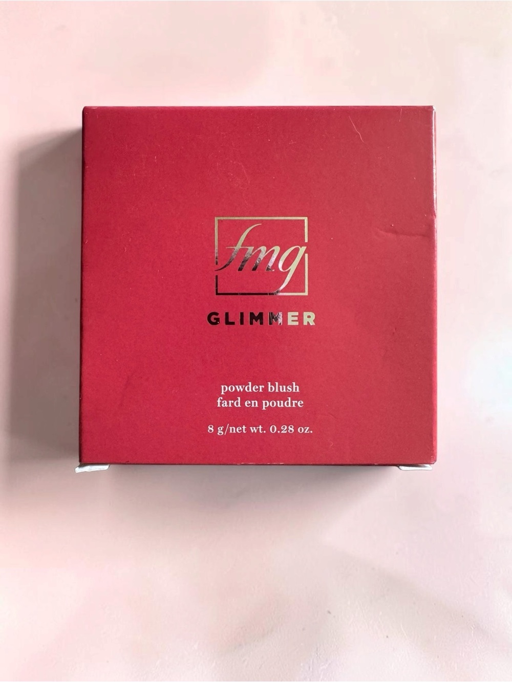 FMG Glimmer Powder Blush in Petal Pink